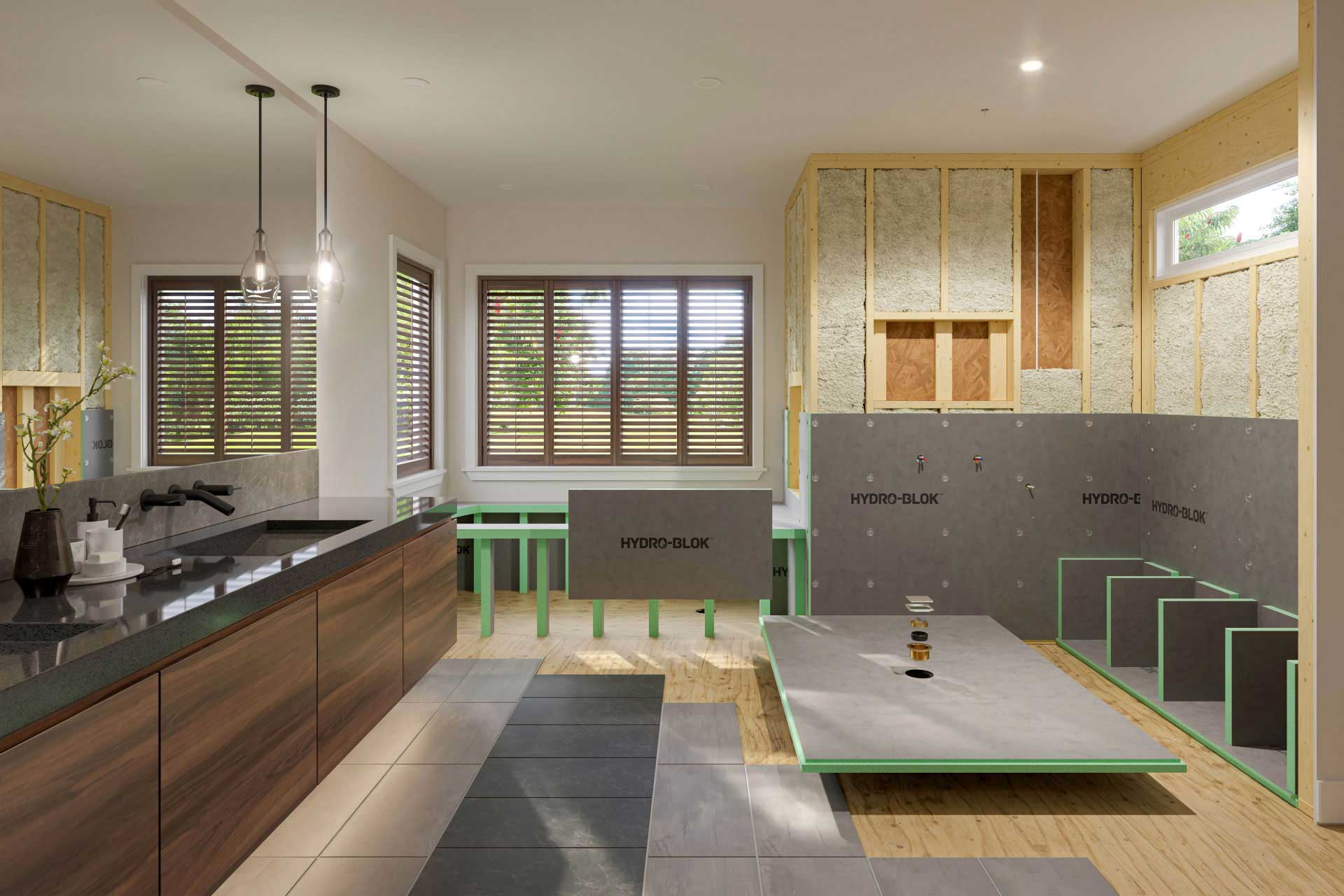 HydroBlok EnsuiteConstruction Phase01