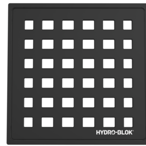 Classic Shower Pan Drain Cover and Tray – Matte Black